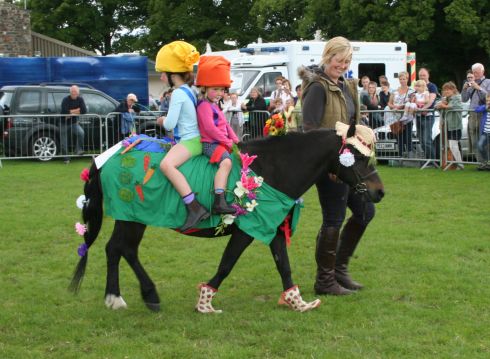 This was the winner of the fancy dress - an English country garden, complete with two little nombs & a pony in willies! 