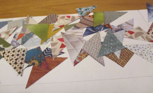All my triangles have a little pattern of texture - nice & satisfying.