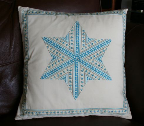Finished Patchwork star cushion - Nettynot Blog