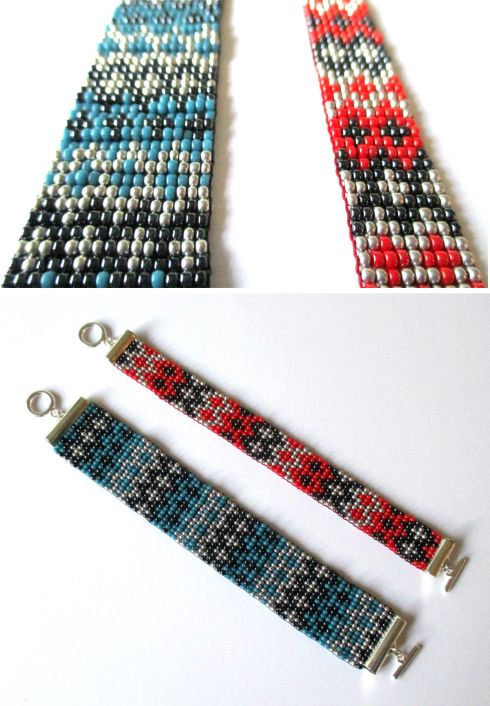 Finished handmade beadloom Bracelets - Nettynot Blog